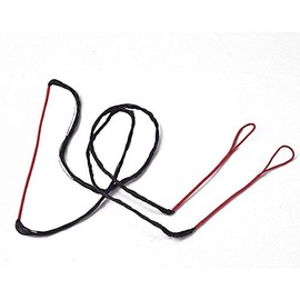LWANO Red Bow String Set 12/14/16 Strands 48-70 inches for Traditional Recurve Bow Replacement Bowstring(with Copper Buckle (AMO 66in (Actual Length 62in), 14 Strands (Recommended for up to 50lb.))