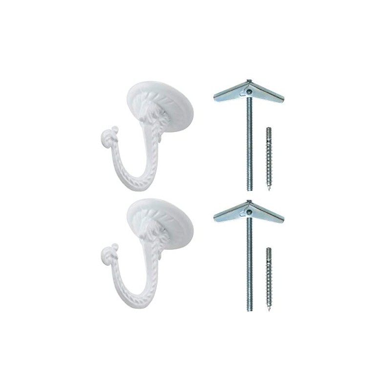Rocky Mountain Goods Ceiling Swag Hook 2 Pack with Mounting