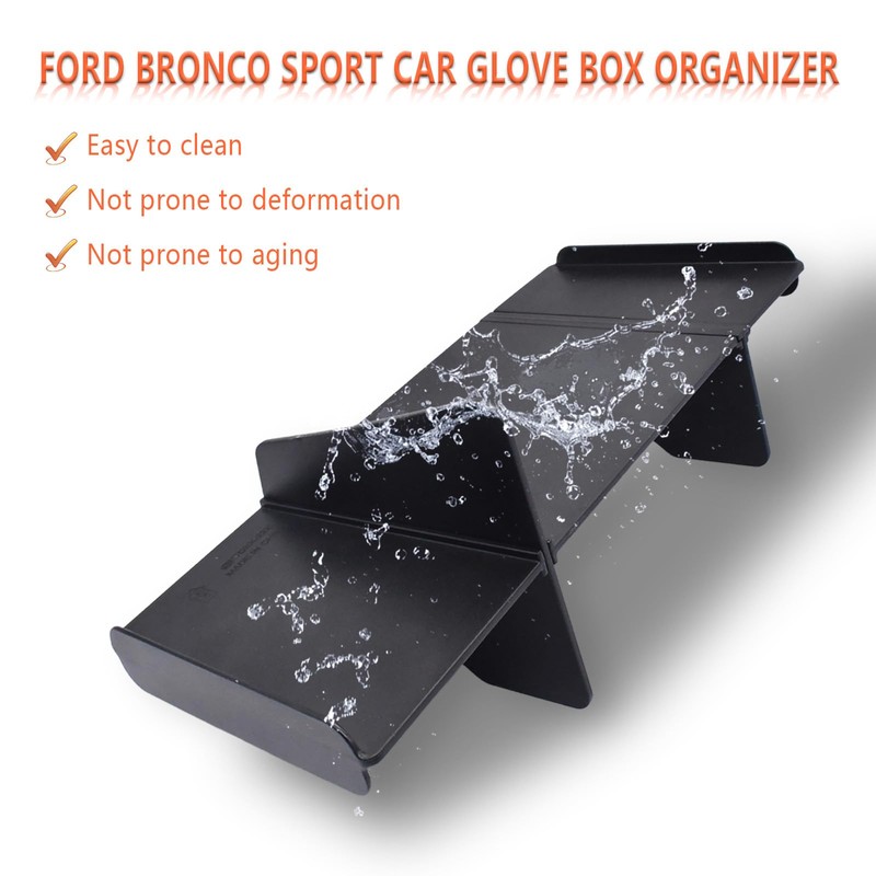 JLQP Upgrade Glove Box Dividers Organizer for Ford Bronco Sport