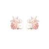 ONLYJUMP Chunky Gold Stud Earrings for Women Asymmetric Zircon Earrings