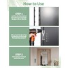 OXDFK 4 PCS Over The Door Mirror Hanger, Adjustable Door