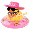 wonuu Car Rubber Duck Party Decoration, Sparkly Glitter Space cowboy