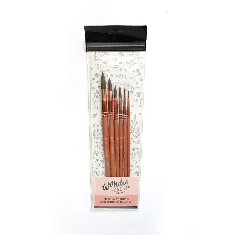 Wonder Forest Premium Synthetic Watercolour Brush Set, Set of 6