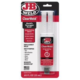 JB Weld J-B Weld 50112 Clear Weld Quick Setting Epoxy 25ml