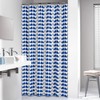 Sealskin Whale PEVA Waterproof Shower Curtain Blue 180cm Width x