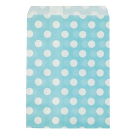 Wrapables Polka Dot Favor Bags, Light Blue (Set of 25)