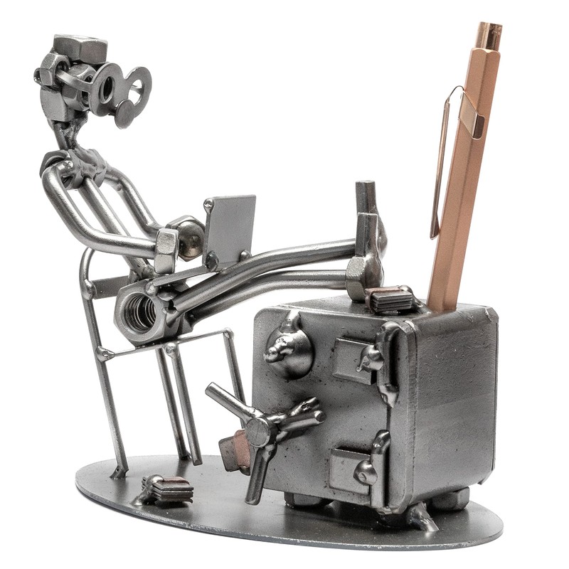 STEEMO Screw Man Office Safe Desk Decoration Pen Holder 16