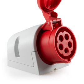 NAKA 24 5-Pin Wall Socket Surface-Mounted 16A 32A 63A Three-Current IP44 IP65 (Wall Socket 16A X100270)