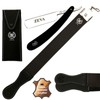 WET SHAVE READY 3 PC- STRAIGHT EDGE RAZOR LEATHER SHARPENING