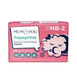 Mum & You Premium & Eco Friendly Dry Baby Nappies | Size 2 (3-6 KG), 44 Count | Dermatologically Tested with 12-Hr Leak Protection with Wetness Indicator | Rash Free | PEFC Certified