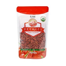 Farmers Select Organic Sun Dried Goji Berries 8 Oz - Non-GMO, Good Source of Vitamin A&C and Iron (1 PACK)