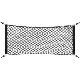 Haofy 105 x 55 cm Red de Carga Trasera, Red Organizadora de Malla, Red de Carga Elastica para Pick up, Malla Organizadora para Cajuela Camioneta de Auto para Coche, SUV, Camión (Negro)
