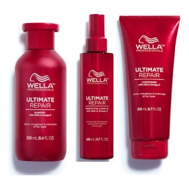 Kit Tratamiento para Cabello Daado Wella Ultimate Repair Shampoo, Acondicionador y Crema para Peinar Leave-In                                         
