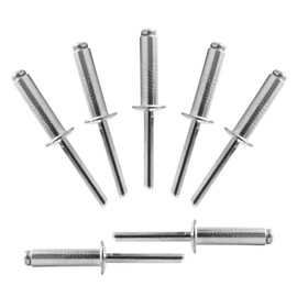 ALLCLEAN 60 Pcs 1/4" x 1" Aluminum Blind Rivets,6.4 x 25mm Pop Rivets,Aluminum Grip and Steel Mandrel