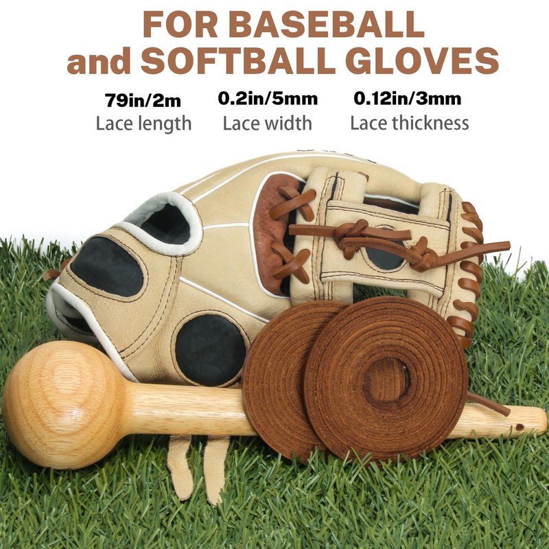 Aeesio Softball Baseball Glove Lace, Mitt Lace Repair Kit Includes