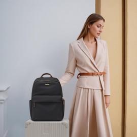 GOLF QUALITY Laptop Backpack for Women Fit 14 Inch Stylish Daypack Notebook Travel Work Commuter Casual Daypack Backpack Purse for Women Travel Business (Black)