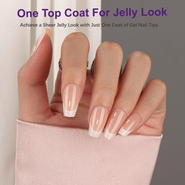 Long Coffin French Tip Press on Nails, Gel X French Tip Nails SXVME Matte White French Tips Pre-applied Tip Primer Natural Nude Pink Fake Nails Extensions Gel X Nail Kit for Women Nails DIY, 300Pcs