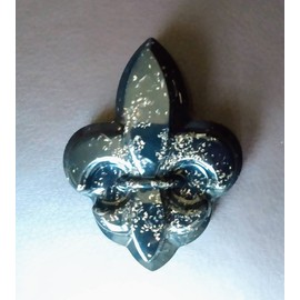 Fleur Di Lis Orgone Generator, Orgonite Energy Accumulator Tower Buster, EMF Protection (Black)