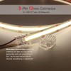 Biantie La 3-Pin 12mm LED Strip Connector, Solderless Clip for