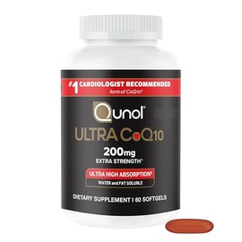 Qunol CoQ10 200mg Softgels, Ultra CoQ10 - Ultra High Absorption Coenzyme Q10 Supplements - Antioxidant Supplement for Vascular and Heart Health & Ener