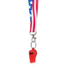 Lucky Line Whistle with Split Ring; Assorted Colors, 1 Per Card (42101)
