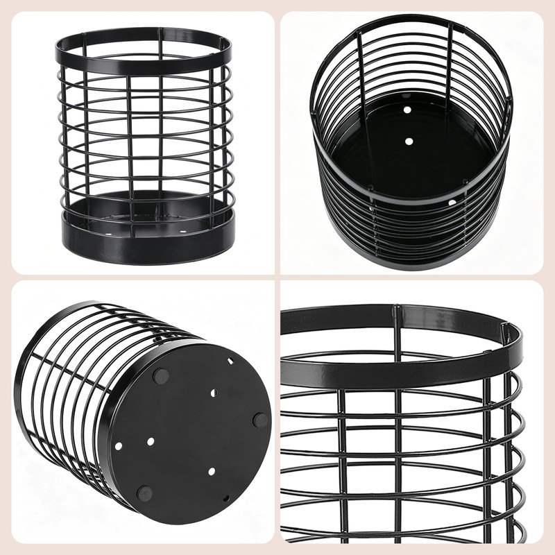 IWNTWY Utensil Holder for Kitchen Counter, Stainless Steel Utensil Crock