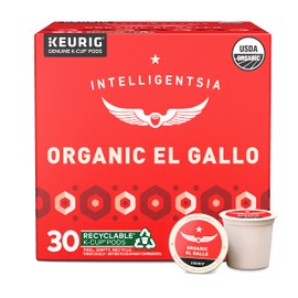 Intelligentsia Coffee, Light Roast K-Cup Coffee Pods for Keurig Brewers - Organic El Gallo 30 Count with Flavor Notes of Milk Chocolate, Honey and Cola (3 Boxes of 10 K-Cup Pods)