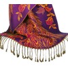 GFM® Pashmina Style Scarf Pao Feather Pattern, Dk1909-ghjmn-purple