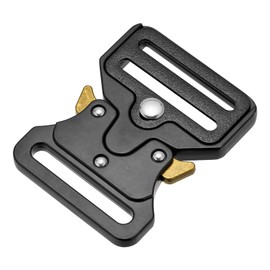 DEVPSISR 1-1/2 Inch Tactical Buckle Replacement 2 pack,Metal Buckle Clip for Dog Collar, Keychain, Hunting Belt Bags,Black