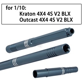Aluminum Center Slider Driveshafts Center Drive Shaft CVD Upgrades Part for 1/10 KRATON&Outcast 4X4 4S V2 BLX,Replaces ARA311065(Titanium)