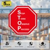 YIKIADA 5 Pack Stop Think Observe Proceed Sign 17 ×