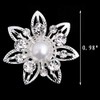 KathShop 6pcs Bridal Wedding Prom Crystal Pearl Flower Hair pins