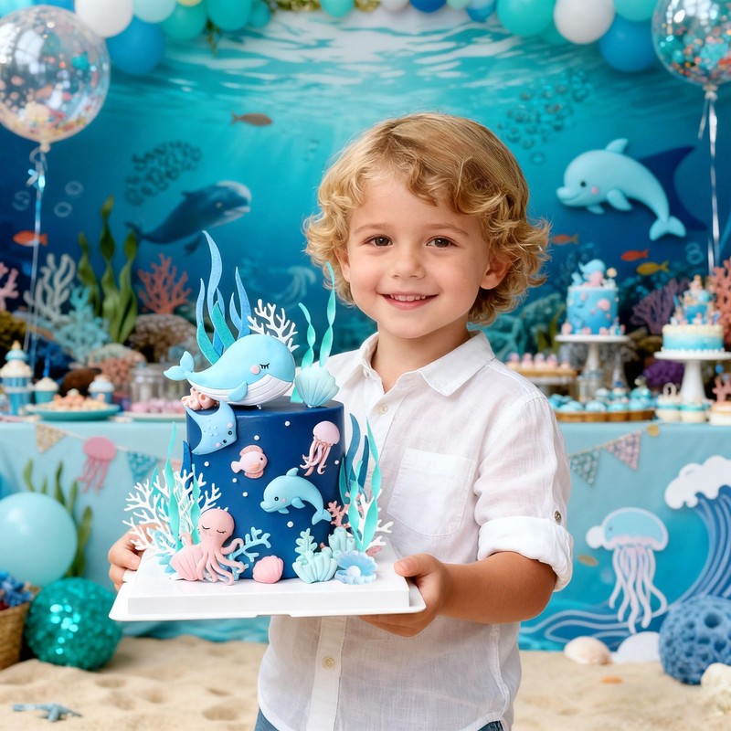 decorazioni torte compleanno sotto il mare regali festa tema oceano