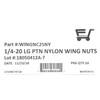 1/4-20 Nylon Wing Nuts Large Pattern 1/4-20 Butterfly Nuts (10