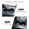 JeCar for Mustang Carbon Fiber Interior Cup Holder Cover Trim