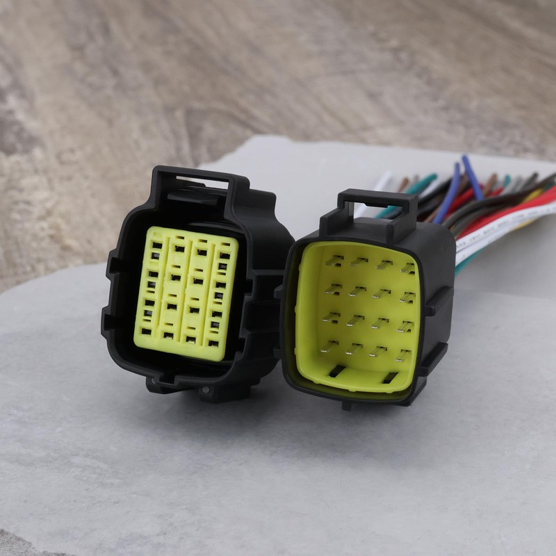 OTOTEC 1 Pair Waterproof 16 Pin Electric Car Plug Sealed