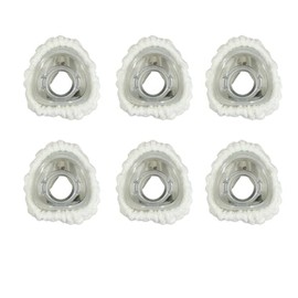 6 Pack Nasal CPAP Mask Liners Compatible with N20 Nasal Mask Cushions Soft Thin Blanket Style Reducing Facial Redness and Pressure Marks for Enhanced Comfort (Raw White) (Large)