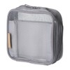 DA-PO01-GY Mesh Square Pouch with Dividers Notebook Deco Marks Gray
