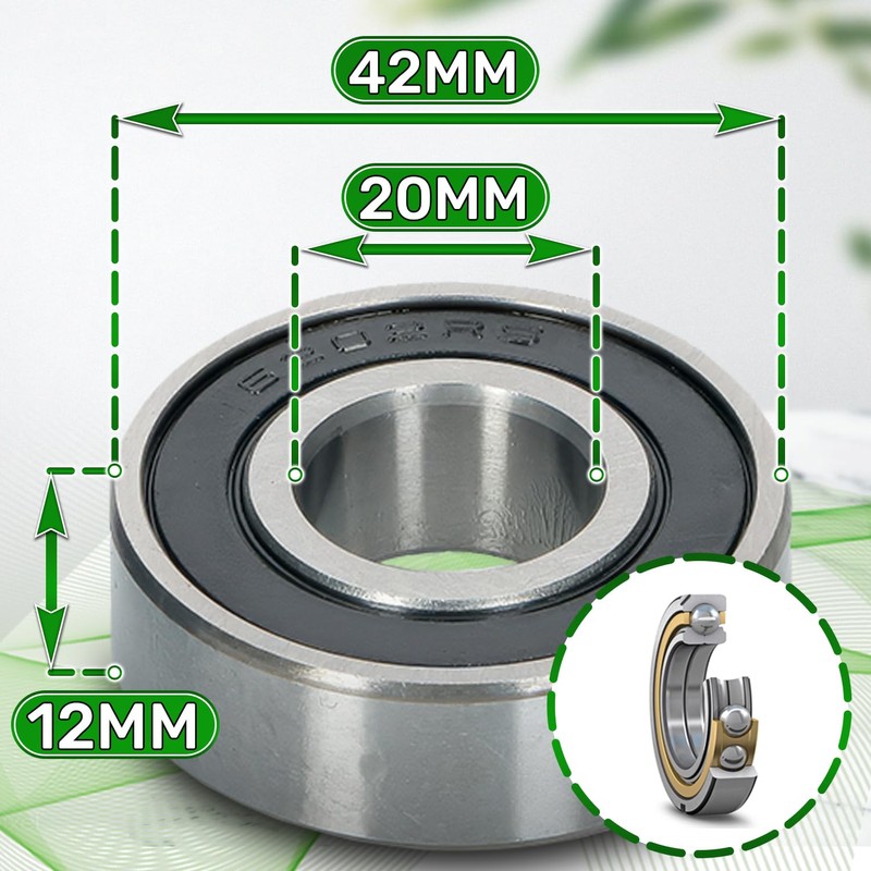 Universal Ball Bearings 6004 2RS 20 x 42 x 12