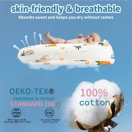 Funda para tumbona de bebé Dockatot Deluxe + | 100% algodón hipoalergénico para recién nacidos de alta calidad (solo cubierta) (piña)