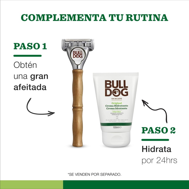 Bulldog Bamboo Original, Sistema de Afeitar para Hombre 2 Unidades