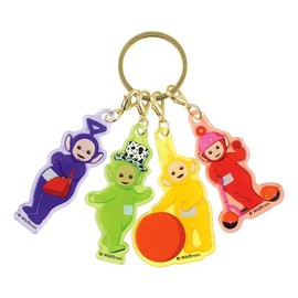 Tees Factory Teletubbies 4 Charm Key Chain Illustration H6.3 x W3.9 x D 0.3 cm TT-5541824IL