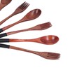 Wooden Tableware Set EcoFriendly Spoon Fork Reusable Hand Made Utensils