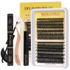 MAYHUG Lash Extensions Kit Individual Lashes Cluster Lashes Wispy 280pcs.