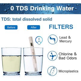 Zeroliquid Replacement Water Filters for Zeroliquid Water Pitchers, Most Advanced 6-Stage 0 TDS System to Remove 99.99% of Lead, Chlorine, Fluoride, Microplastic, Bad Taste and Odor (2 Pack)