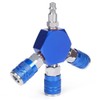 Lyaciomn 1 PCS 1/4 Inch NPT 3-Way Air Manifold,Industrial Quick
