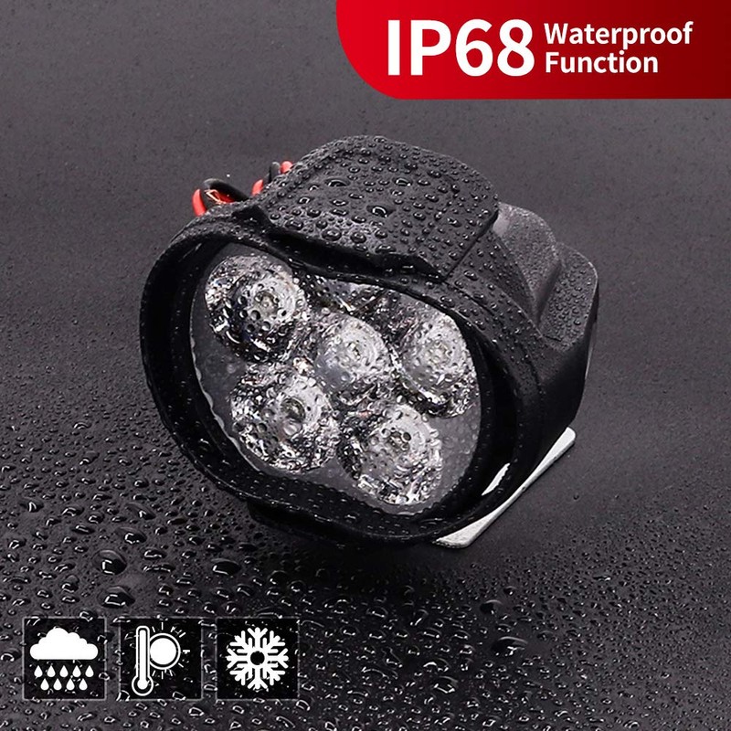 Aoling Motorcycle Fog Lamp, 12V Small LED Light, Bike Auxiliary