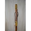 Dark wood Walking Stick with Owl Carving, Hand-Carved - Up