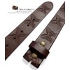 B6670 Butterfly Embossed Vintage Full Grain Genuine Leather Casual Belt