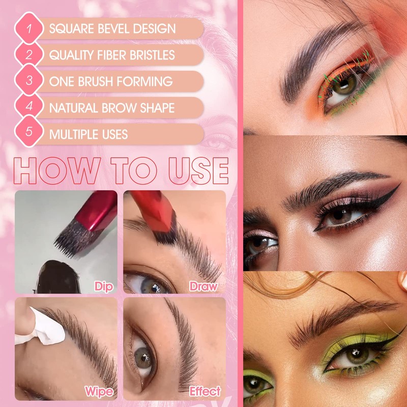 2PCS Multi-function Eyebrow Brush Make Hair Like Strokes at All,